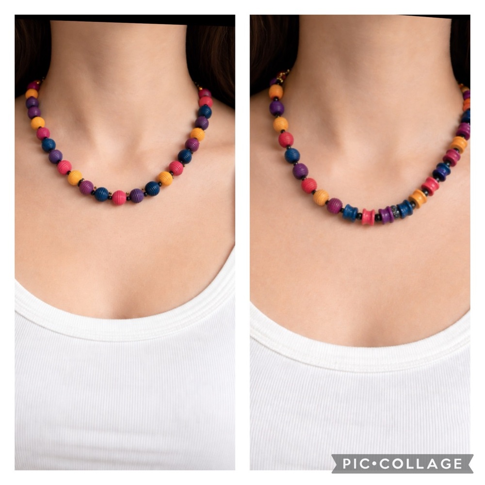 Colorful Beaded Necklace Set